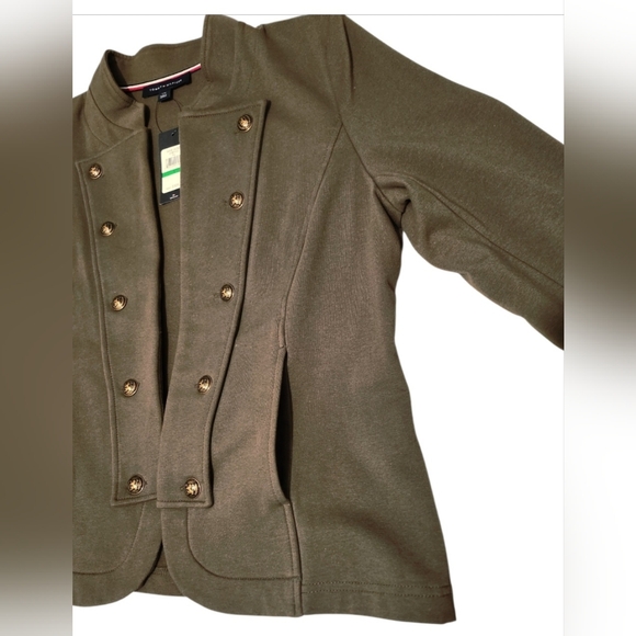 Womens Tommy Hilfiger Military Green Band Jacket Size Large MSRP $109 - Picture 8 of 16